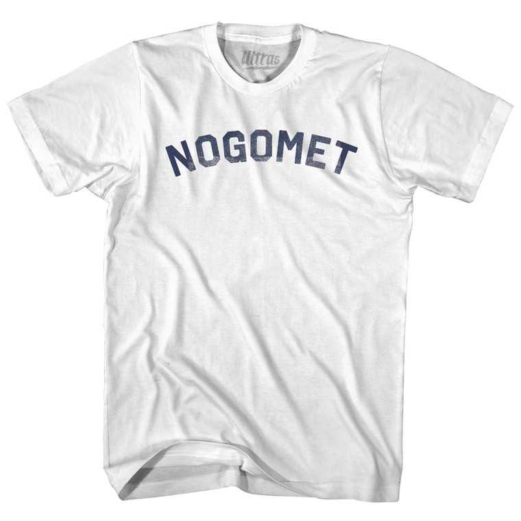 Croatian Nogomet Soccer Adult Cotton T-shirt - White