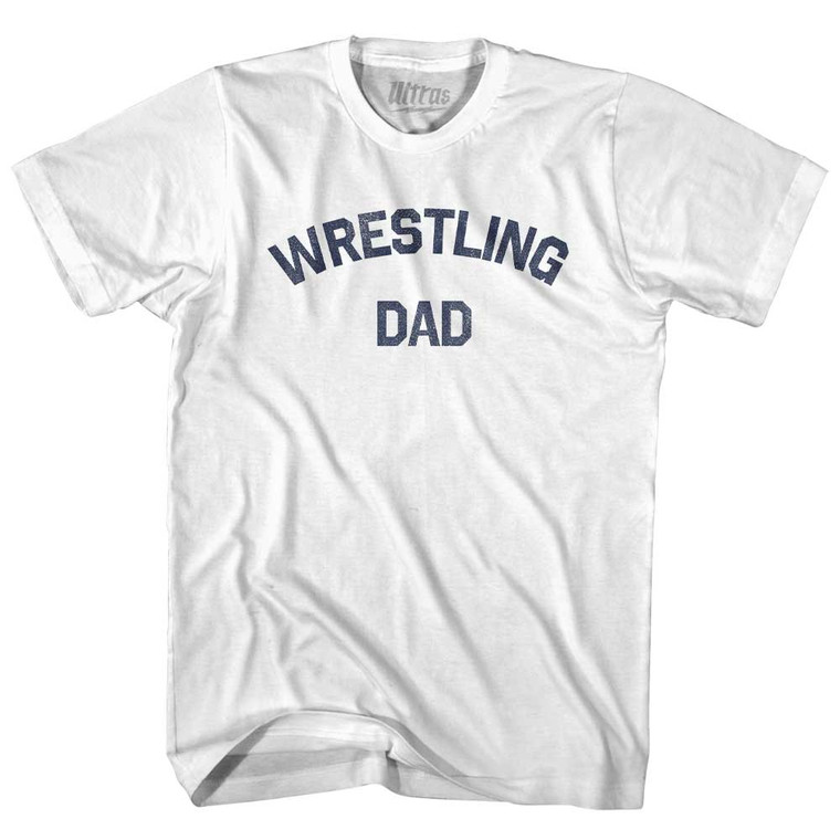 Wrestling Dad Womens Cotton Junior Cut T-Shirt - White