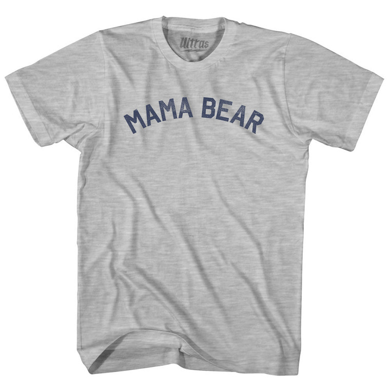 Mama Bear Womens Cotton Junior Cut T-Shirt - Grey Heather