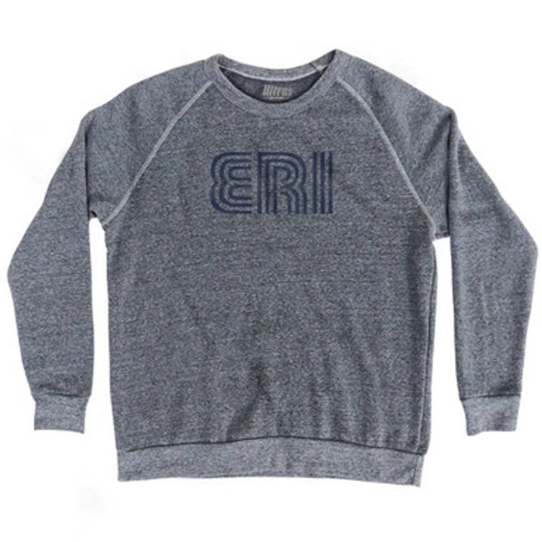 Erie ERI Airport Adult Tri-Blend Sweatshirt - Athletic Grey