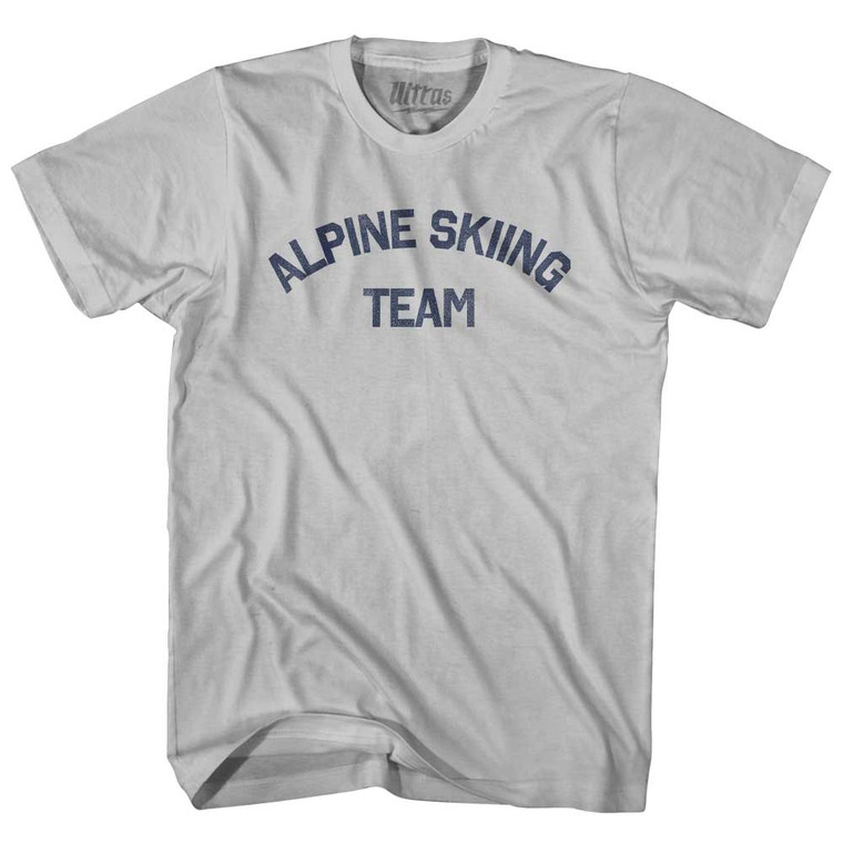 Alpine Skiing Team Adult Cotton T-shirt - Cool Grey