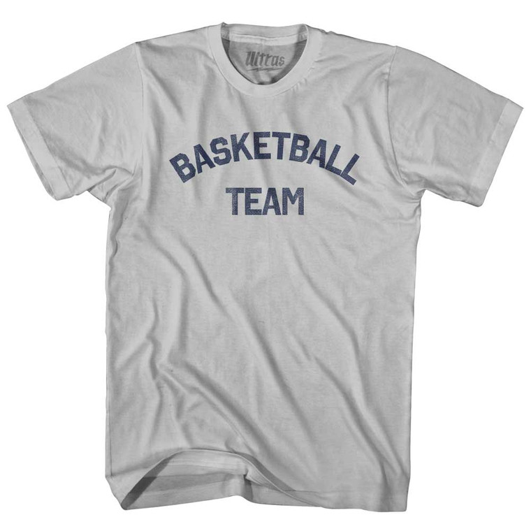 Basketball Team Adult Cotton T-shirt - Cool Grey