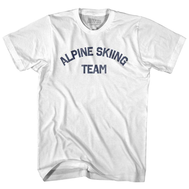 Alpine Skiing Team Youth Cotton T-shirt - White