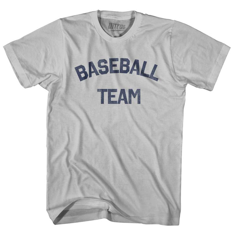 Baseball Team Adult Cotton T-shirt - Cool Grey