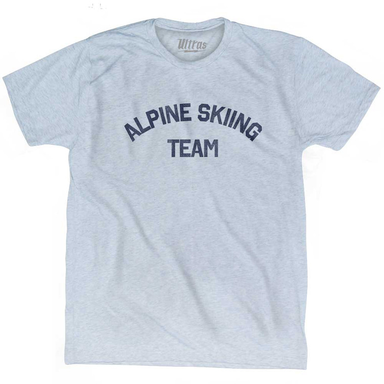 Alpine Skiing Team Adult Tri-Blend T-shirt - Athletic White