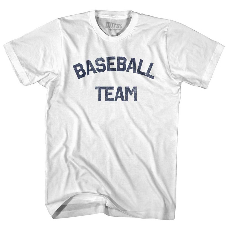 Baseball Team Youth Cotton T-shirt - White