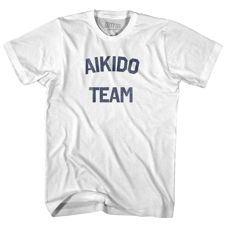 Aikido Team Womens Cotton Junior Cut T-Shirt - White