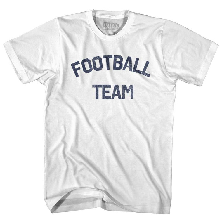 Football Team Womens Cotton Junior Cut T-Shirt - White