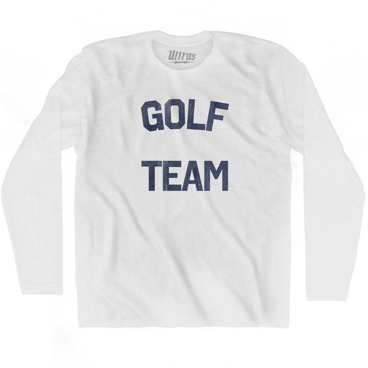 Golf Team Adult Cotton Long Sleeve T-shirt - White