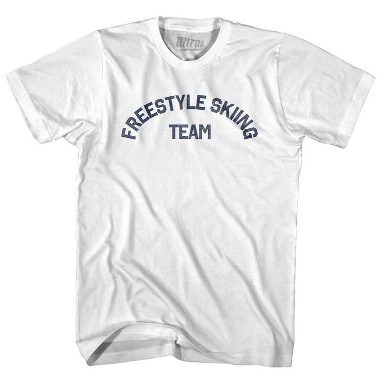 Freestyle Skiing Team Adult Cotton T-shirt - White