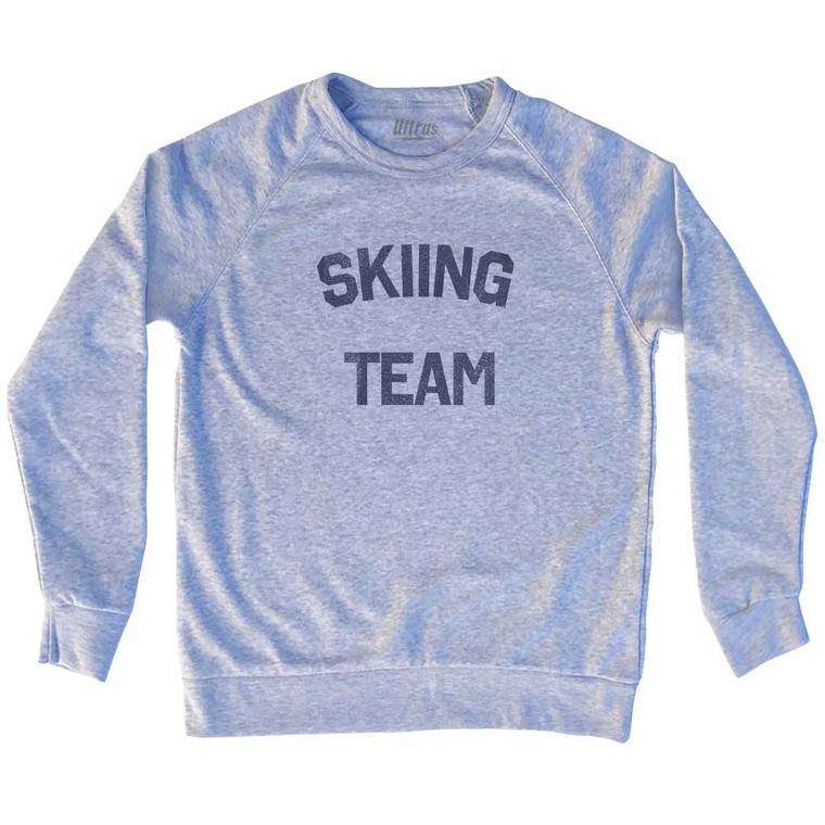 Skiing Team Adult Tri-Blend Sweatshirt - Heather Grey