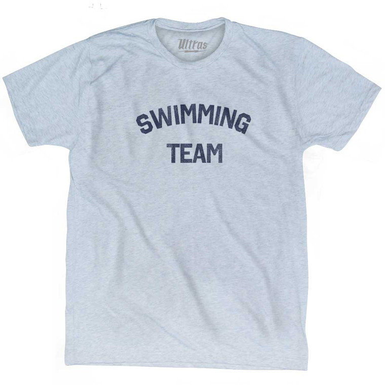 Swimming Team Adult Tri-Blend T-shirt - Athletic White