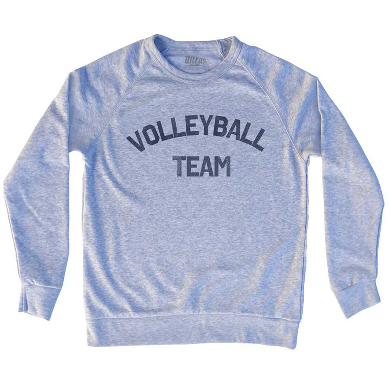 Volleyball Team Adult Tri-Blend Sweatshirt - Heather Grey