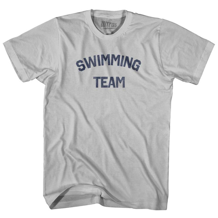 Swimming Team Adult Cotton T-shirt - Cool Grey