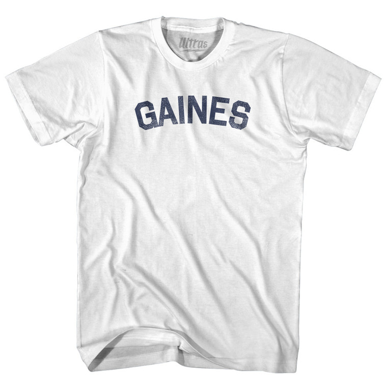 GAINES Adult Cotton T-shirt - White