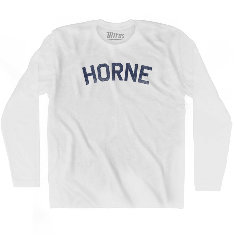 HORNE Adult Cotton Long Sleeve T-shirt - White