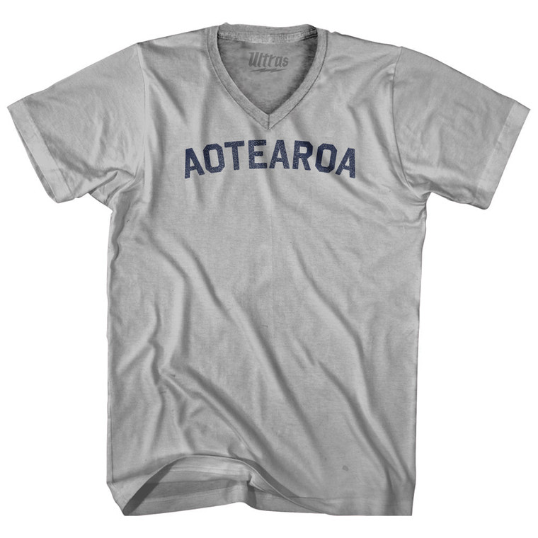 Aotearoa Adult Tri-Blend V-neck T-shirt - Cool Grey