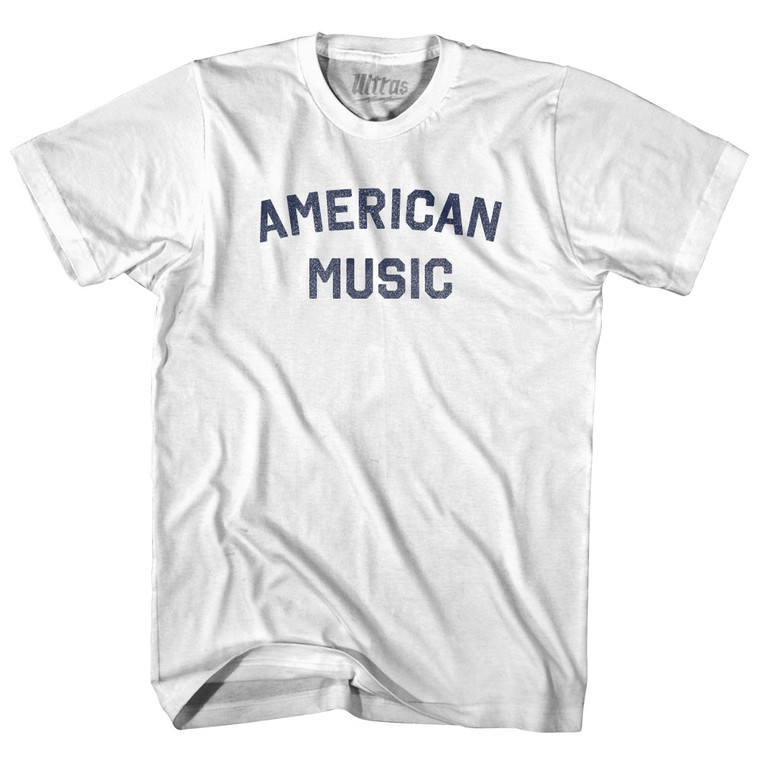 American Music Youth Cotton T-shirt - White American Music Youth Cotton T-shirt - White