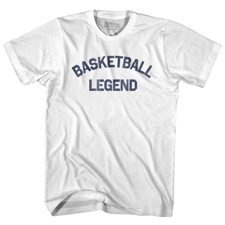 Basketball Legend Womens Cotton Junior Cut T-Shirt - White