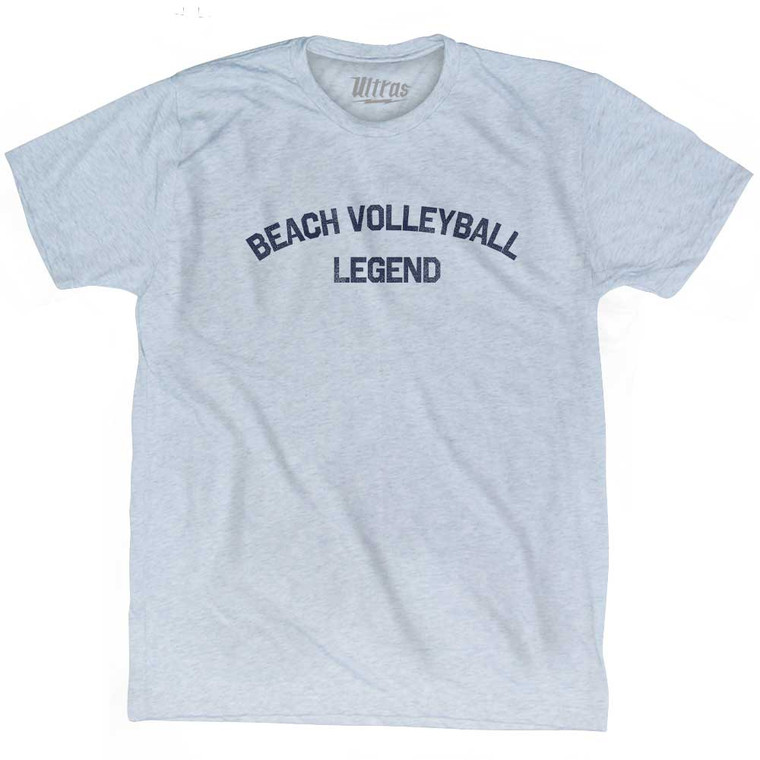 Beach Volleyball Legend Adult Tri-Blend T-shirt - Athletic White