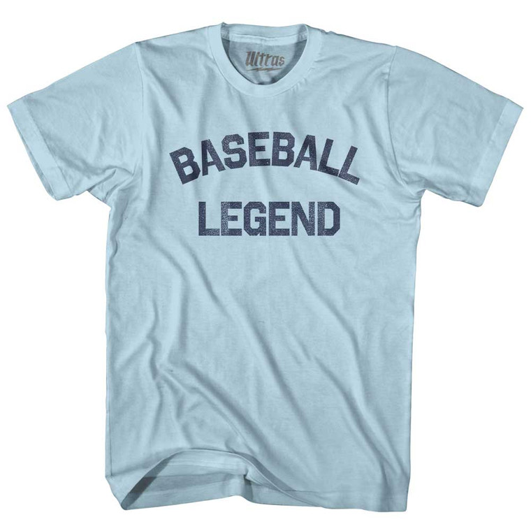 Baseball Legend Adult Cotton T-shirt - Light Blue