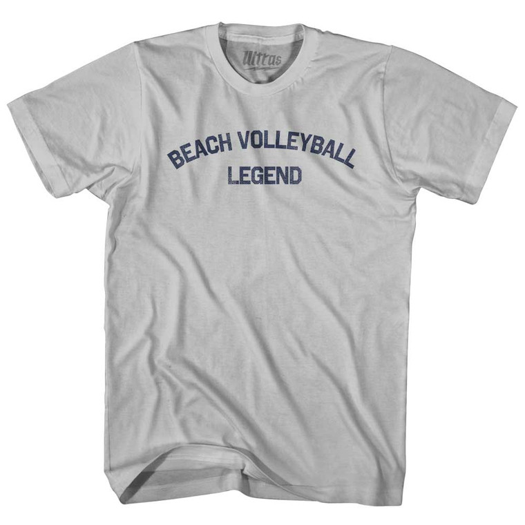 Beach Volleyball Legend Adult Cotton T-shirt - Cool Grey