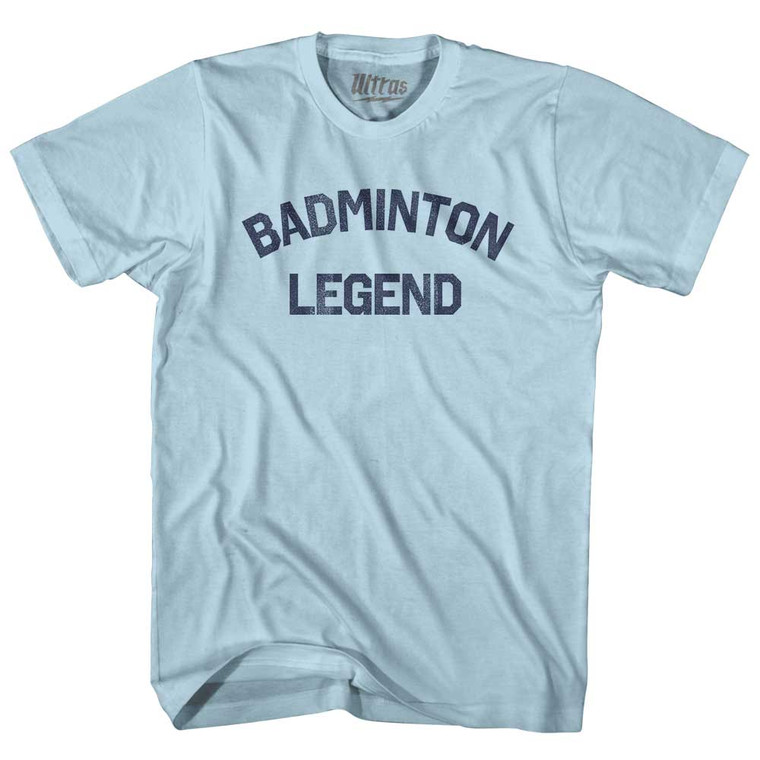 Badminton Legend Adult Cotton T-shirt - Light Blue