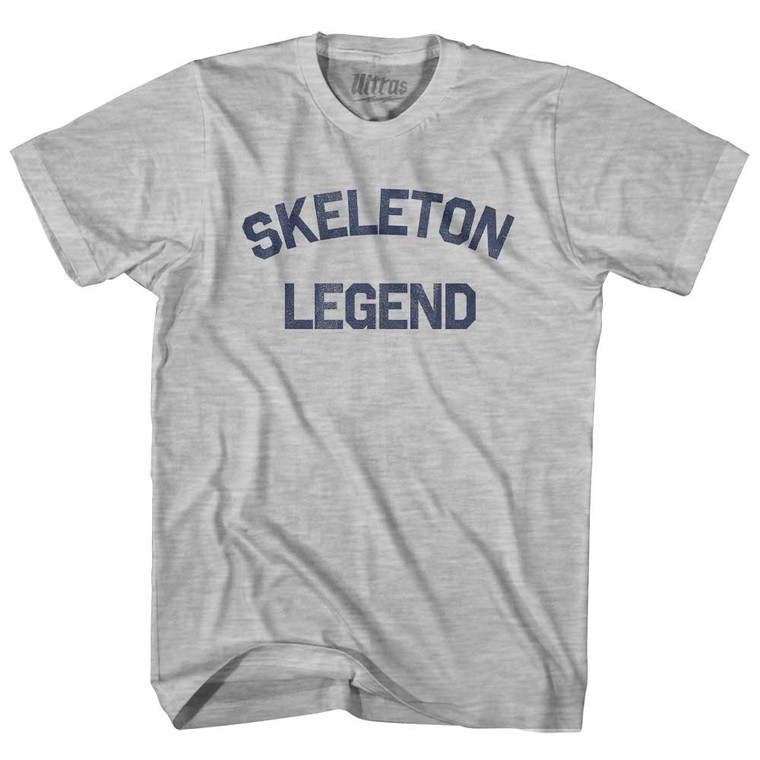 Skeleton Legend Adult Cotton T-shirt - Grey Heather