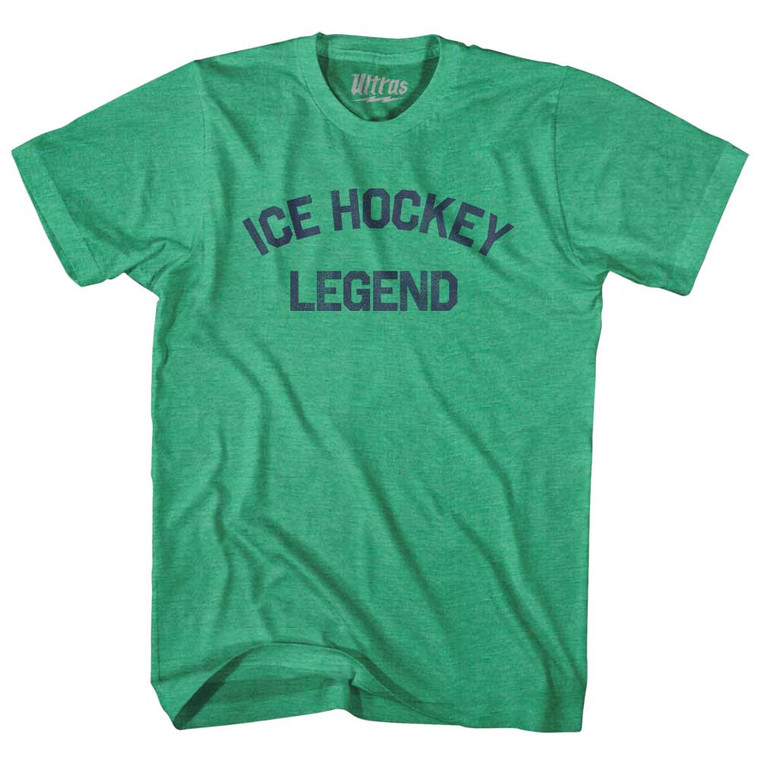 Ice Hockey Legend Adult Tri-Blend T-shirt - Kelly