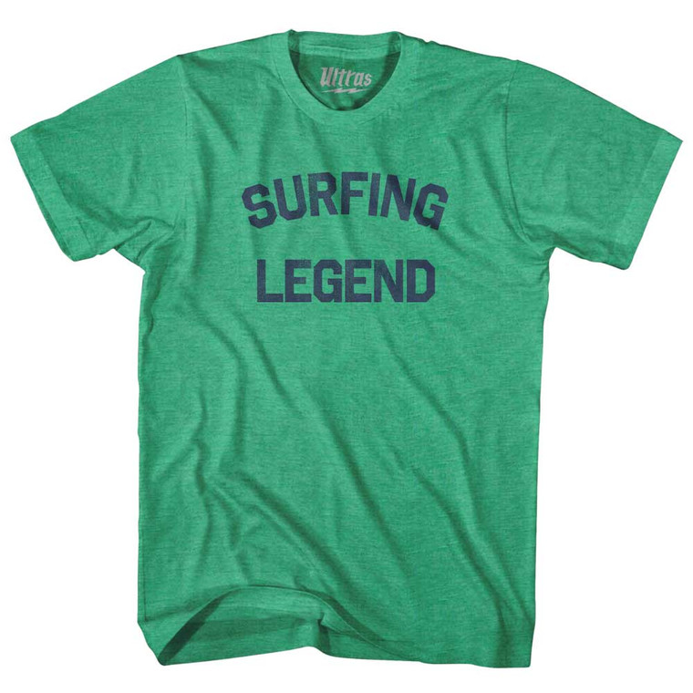 Surfing Legend Adult Tri-Blend T-shirt - Kelly