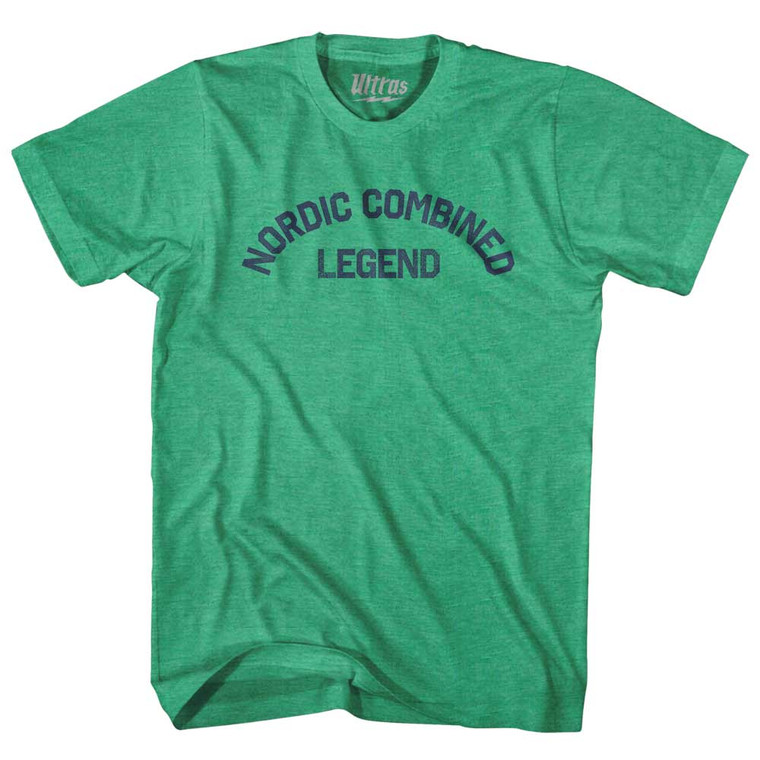 Nordic Combined Legend Adult Tri-Blend T-shirt - Kelly
