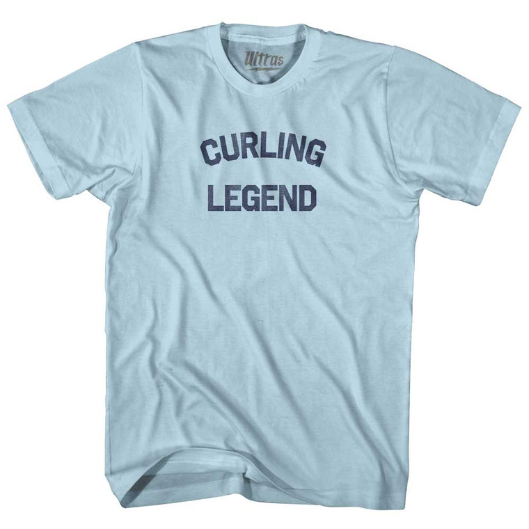 Curling Legend Adult Cotton T-shirt - Light Blue