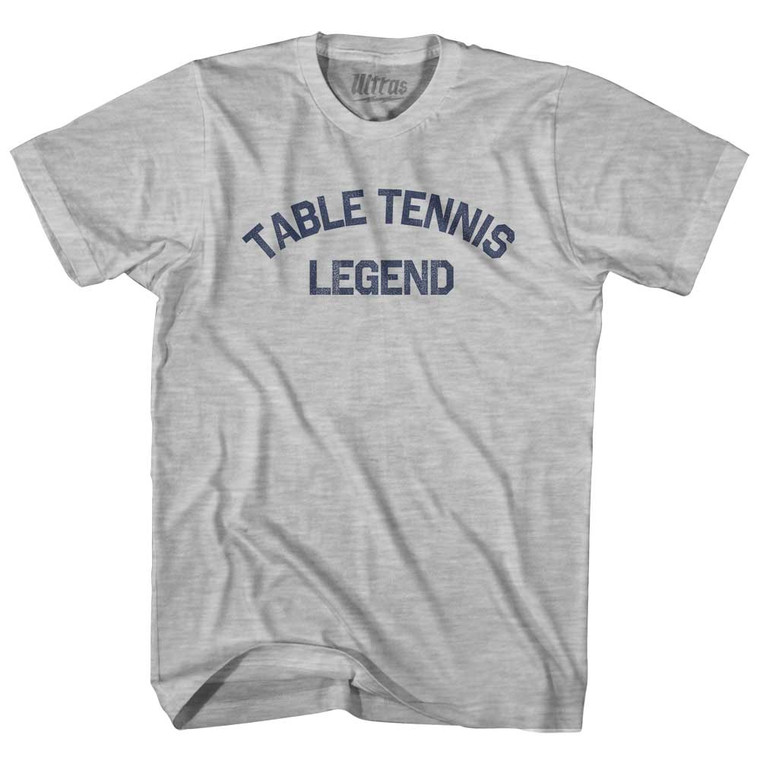 Table Tennis Legend Adult Cotton T-shirt - Grey Heather