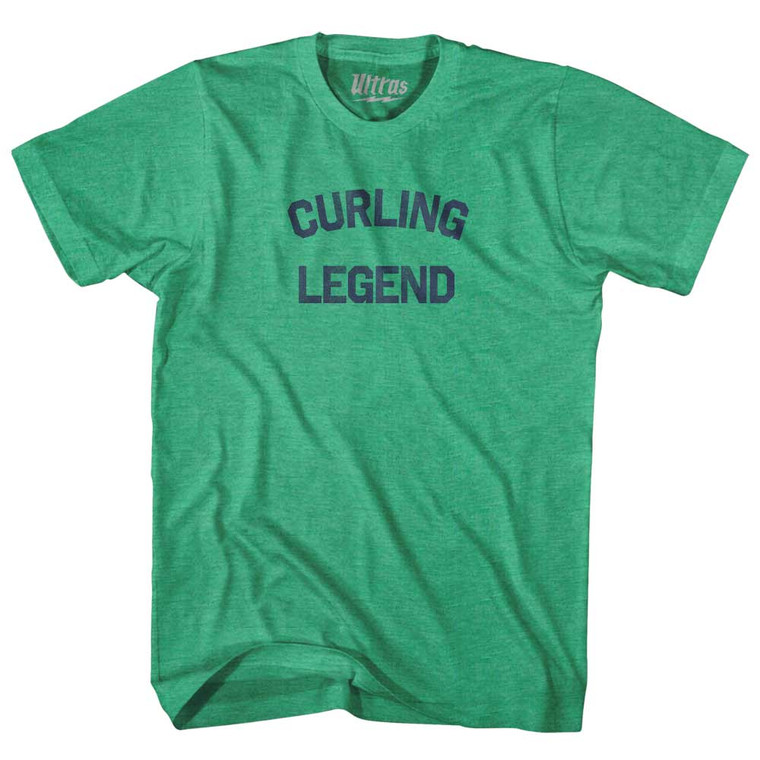 Curling Legend Adult Tri-Blend T-shirt - Kelly