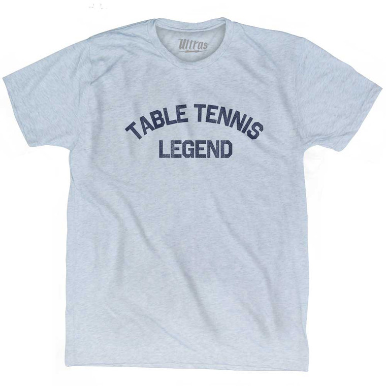 Table Tennis Legend Adult Tri-Blend T-shirt - Athletic White