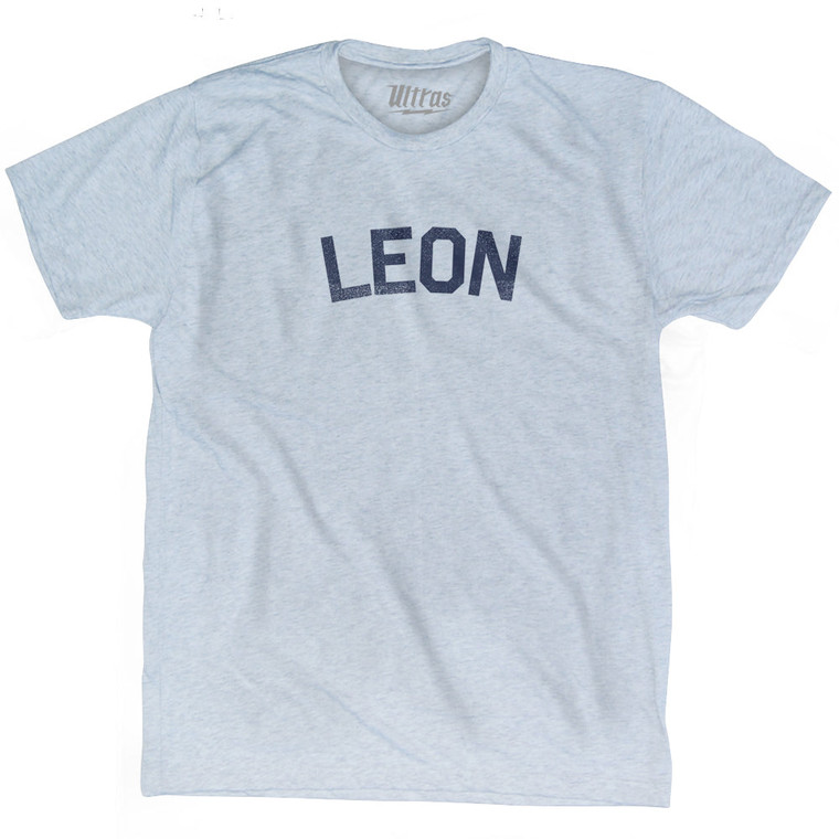 LEON Adult Tri-Blend T-shirt - Athletic White
