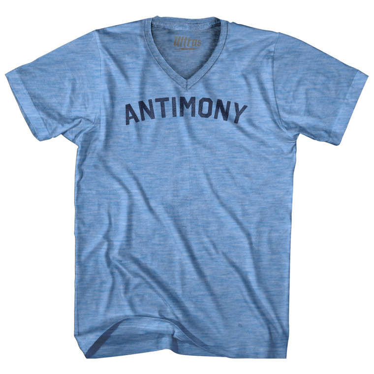 Antimony  Adult Tri-Blend V-neck T-shirt - Athletic Blue