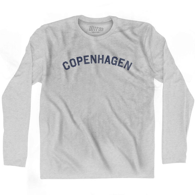 Copenhagen Adult Cotton Long Sleeve T-shirt - Grey Heather