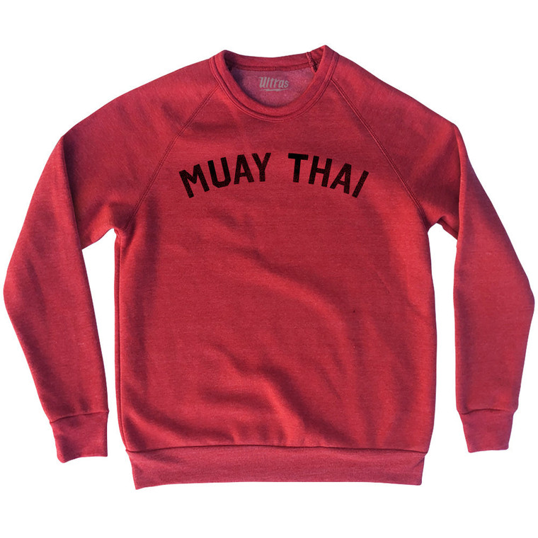 Muay Thai Adult Tri-Blend Sweatshirt - Cardinal Red