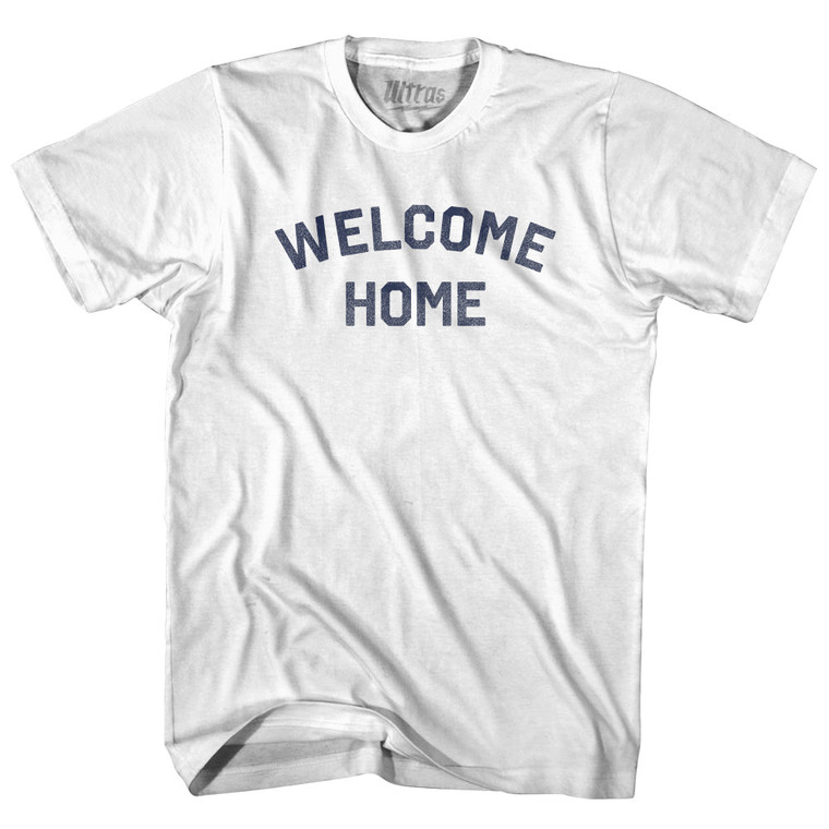 Welcome Home Adult Cotton T-shirt - White