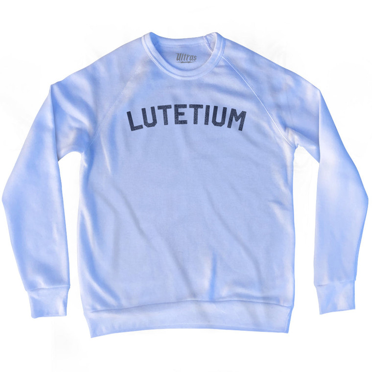 Lutetium Adult Tri-Blend Sweatshirt - White