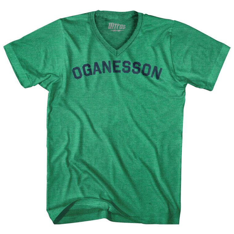 Oganesson Adult Tri-Blend V-neck T-shirt - Kelly
