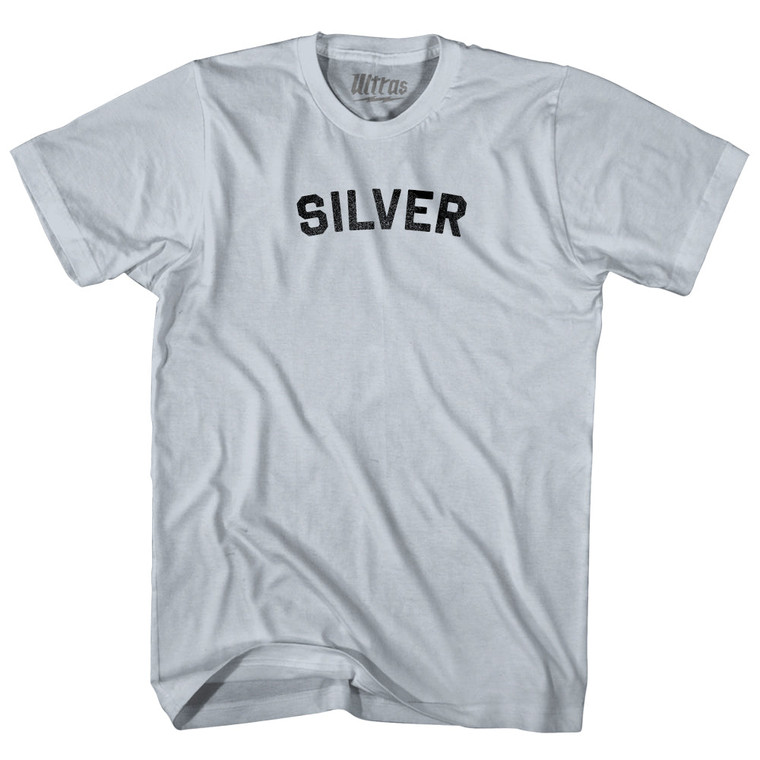 Silver Adult Cotton T-shirt - Silver