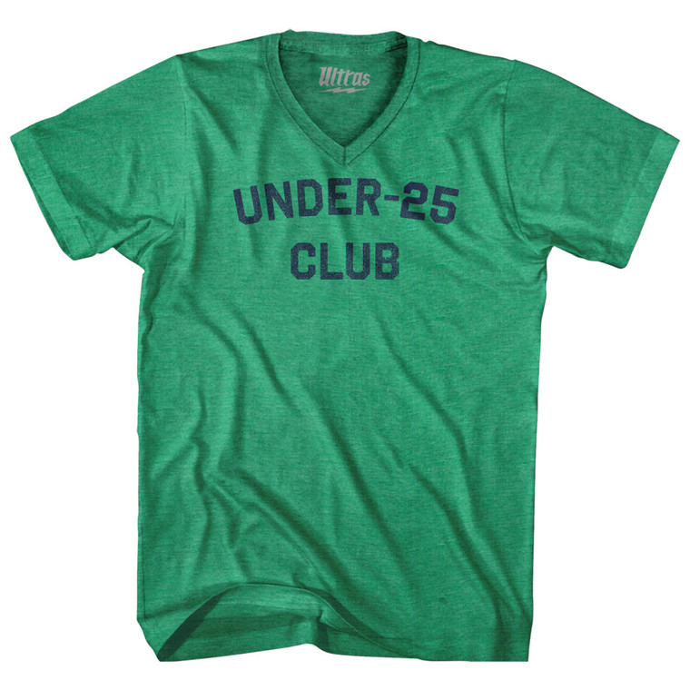 Under 25 Club Adult Tri-Blend V-neck T-shirt - Kelly