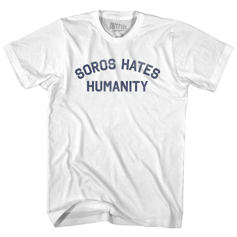 Soros Hates Humanity Youth Cotton T-shirt - White