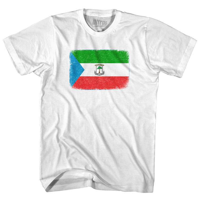Equatorial Guinea Country Flag Womens Cotton Junior Cut T-Shirt - White