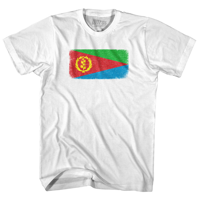Eritrea Country Flag Adult Cotton T-shirt - White