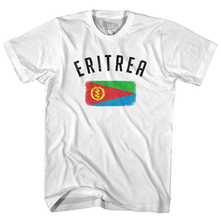 Eritrea Country Flag Heritage Adult Cotton T-shirt - White