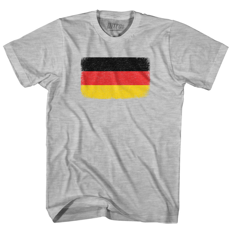 Germany Country Flag Womens Cotton Junior Cut T-Shirt - Grey Heather