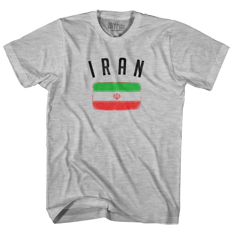 Iran Country Flag Heritage Womens Cotton Junior Cut T-Shirt - Grey Heather